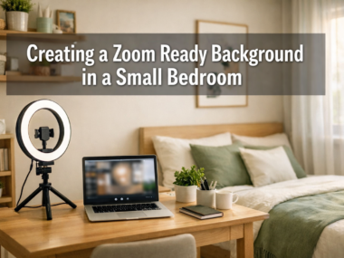 Creating a "Zoom Ready" Background in a Small Bedroom