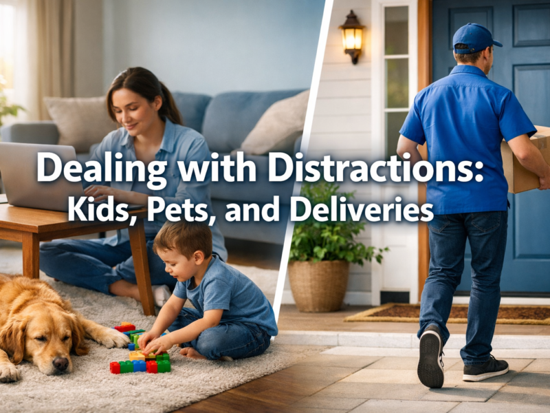 Dealing with Distractions: Kids, Pets, and Deliveries