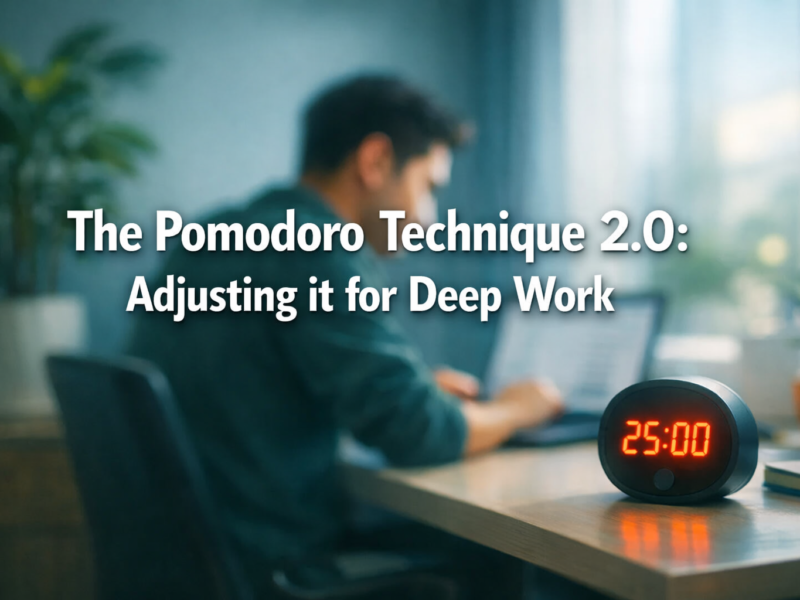 The Pomodoro Technique 2.0: Adjusting it for Deep Work